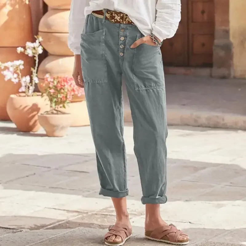 Women’s Relaxed Fit Pants | Lightweight Fabric | Elastic Waist