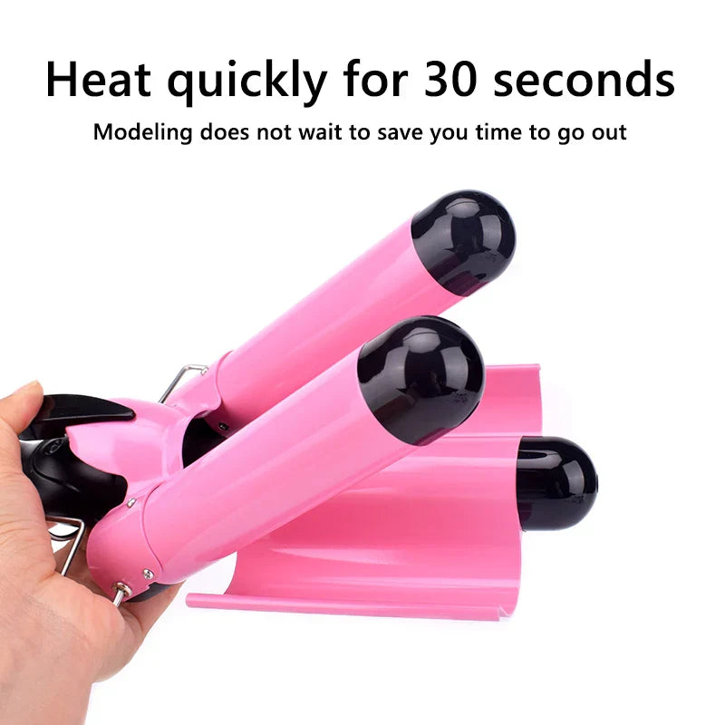 Triple Barrel Hair Waver | Professional Ceramic Curling Iron | Beach Waves & Volumizing Styler