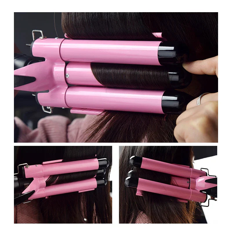 Triple Barrel Hair Waver | Professional Ceramic Curling Iron | Beach Waves & Volumizing Styler