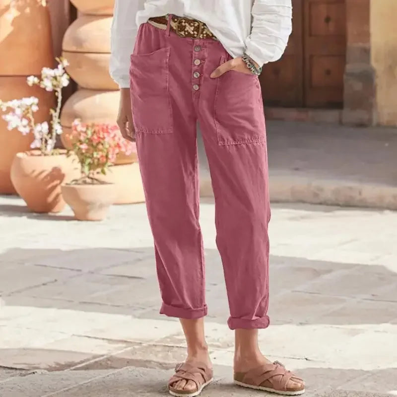 Women’s Relaxed Fit Pants | Lightweight Fabric | Elastic Waist