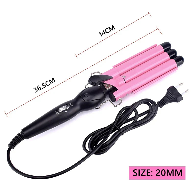 Triple Barrel Hair Waver | Professional Ceramic Curling Iron | Beach Waves & Volumizing Styler