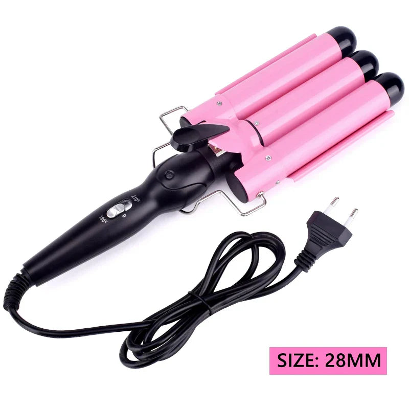 Triple Barrel Hair Waver | Professional Ceramic Curling Iron | Beach Waves & Volumizing Styler