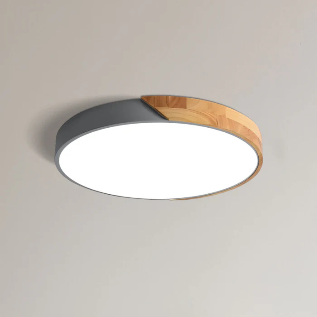 Scandinavian Wooden LED Ceiling Light | Warm Natural Design for Modern Homes