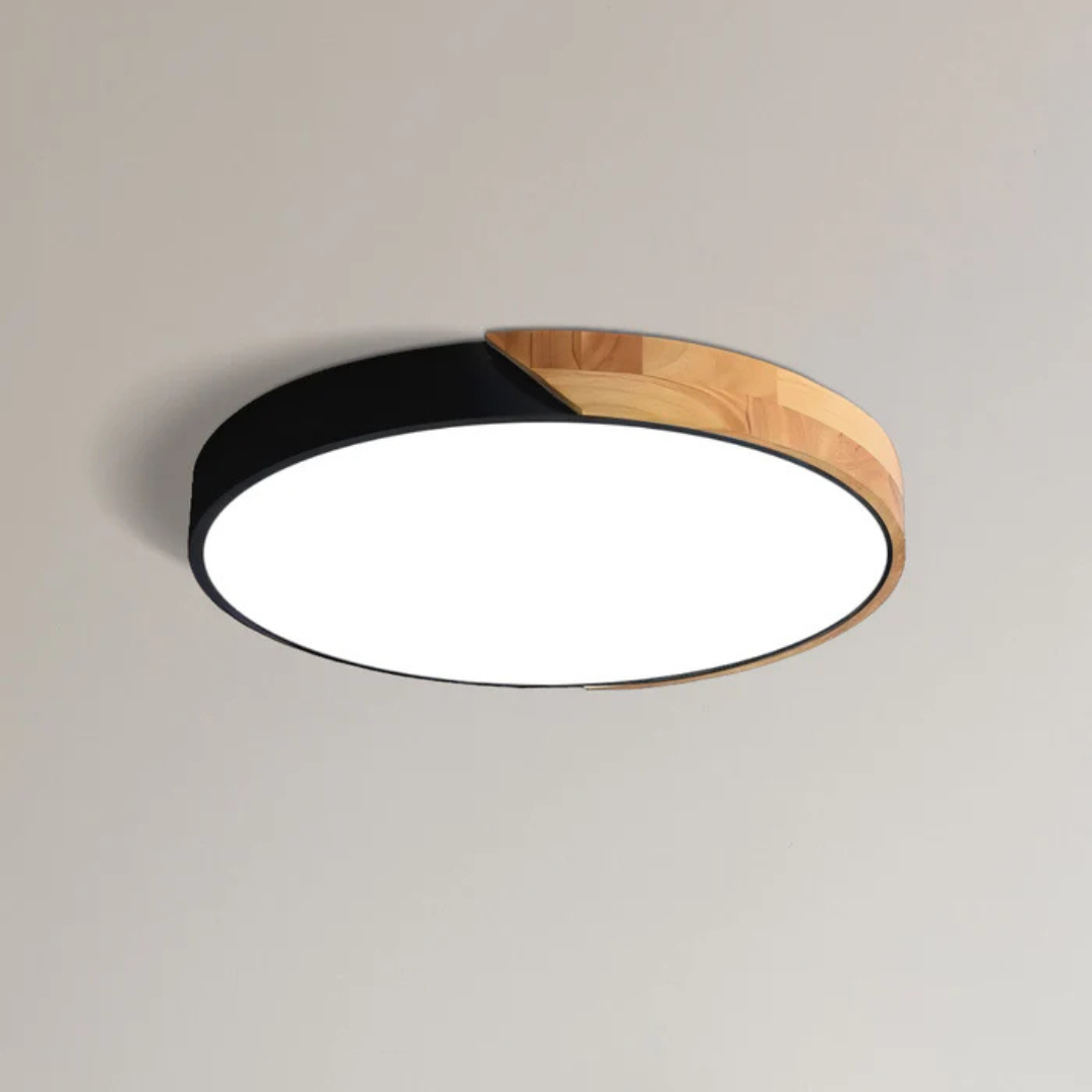 Scandinavian Wooden LED Ceiling Light | Warm Natural Design for Modern Homes