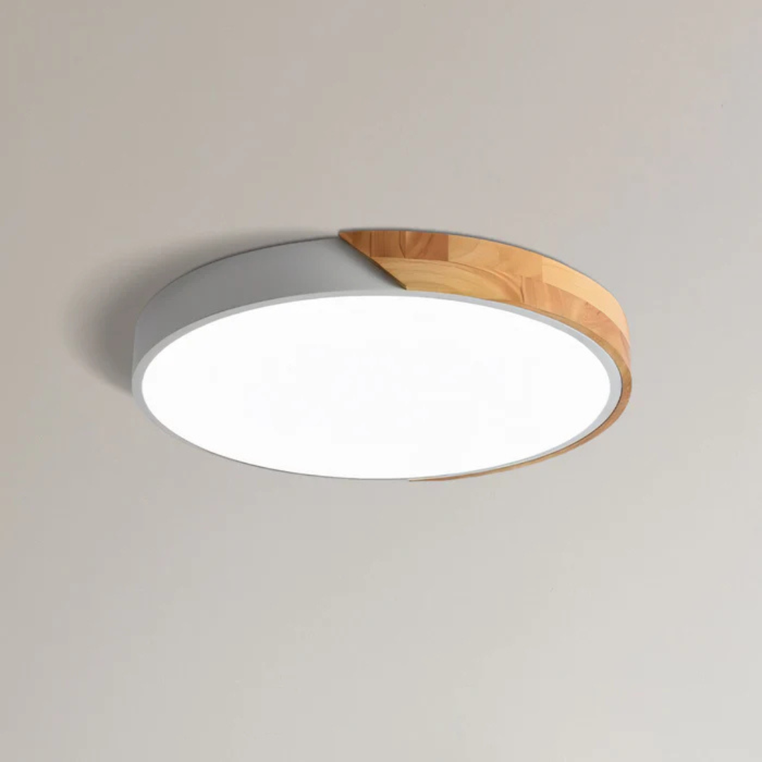 Scandinavian Wooden LED Ceiling Light | Warm Natural Design for Modern Homes
