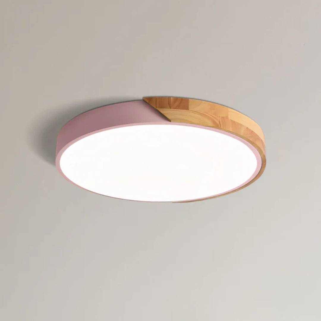 Scandinavian Wooden LED Ceiling Light | Warm Natural Design for Modern Homes