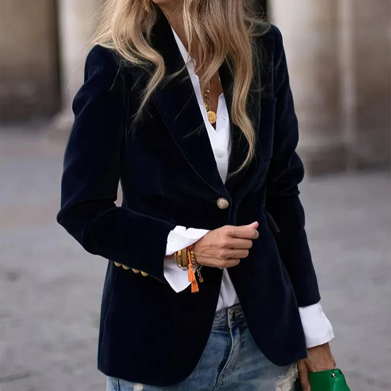 Selene Women's Blazer | Luxurious Velvet 0