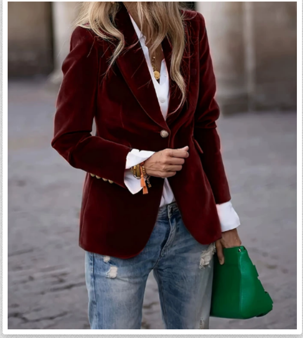 Selene Women's Blazer | Luxurious Velvet 11