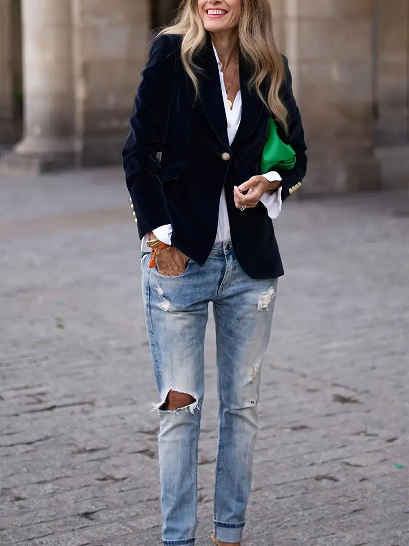 Selene Women's Blazer | Luxurious Velvet 2