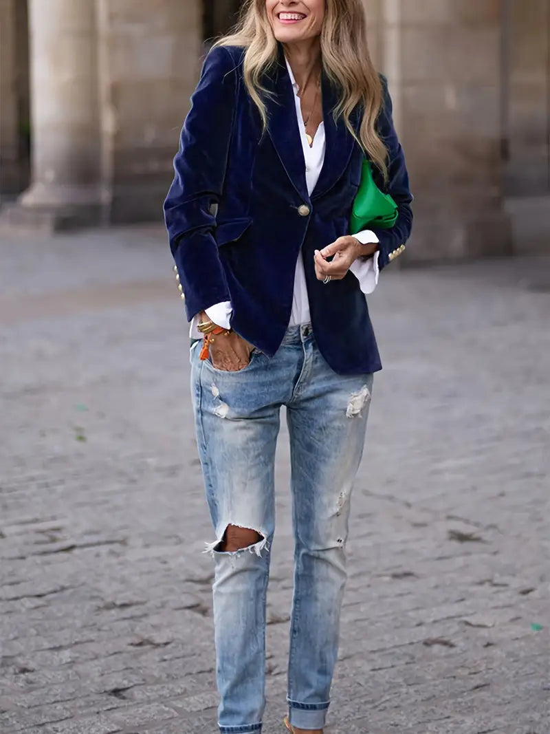 Selene Women's Blazer | Luxurious Velvet 7