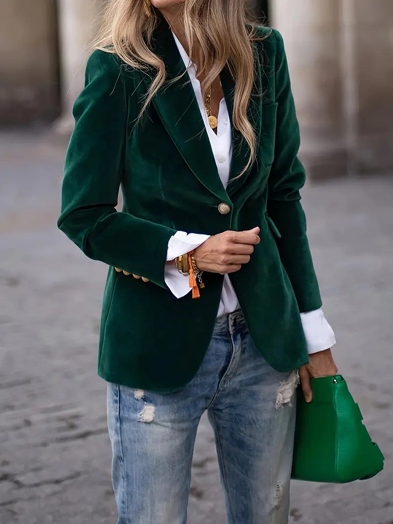 Selene Women's Blazer | Luxurious Velvet 9