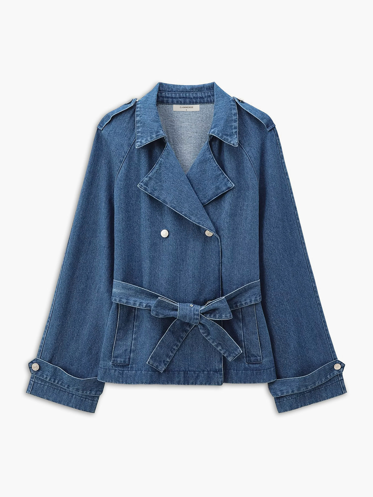 Sera Women's Denim Jacket | Polyester-Cotton Blend, Minimalist Design 1