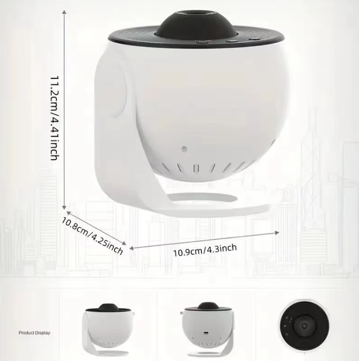 Home Planetarium Projector | 12 Galaxy Films | 360° Rotation & Timer Function