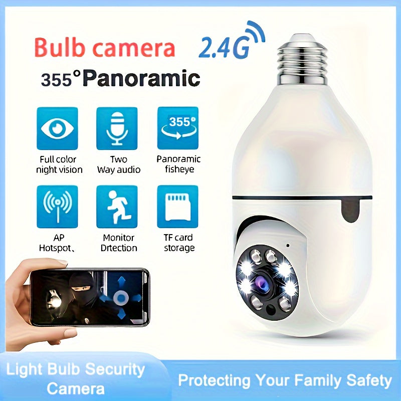 Smart Lamp Camera | HD Security Light | Night Vision & Two-Way Audio