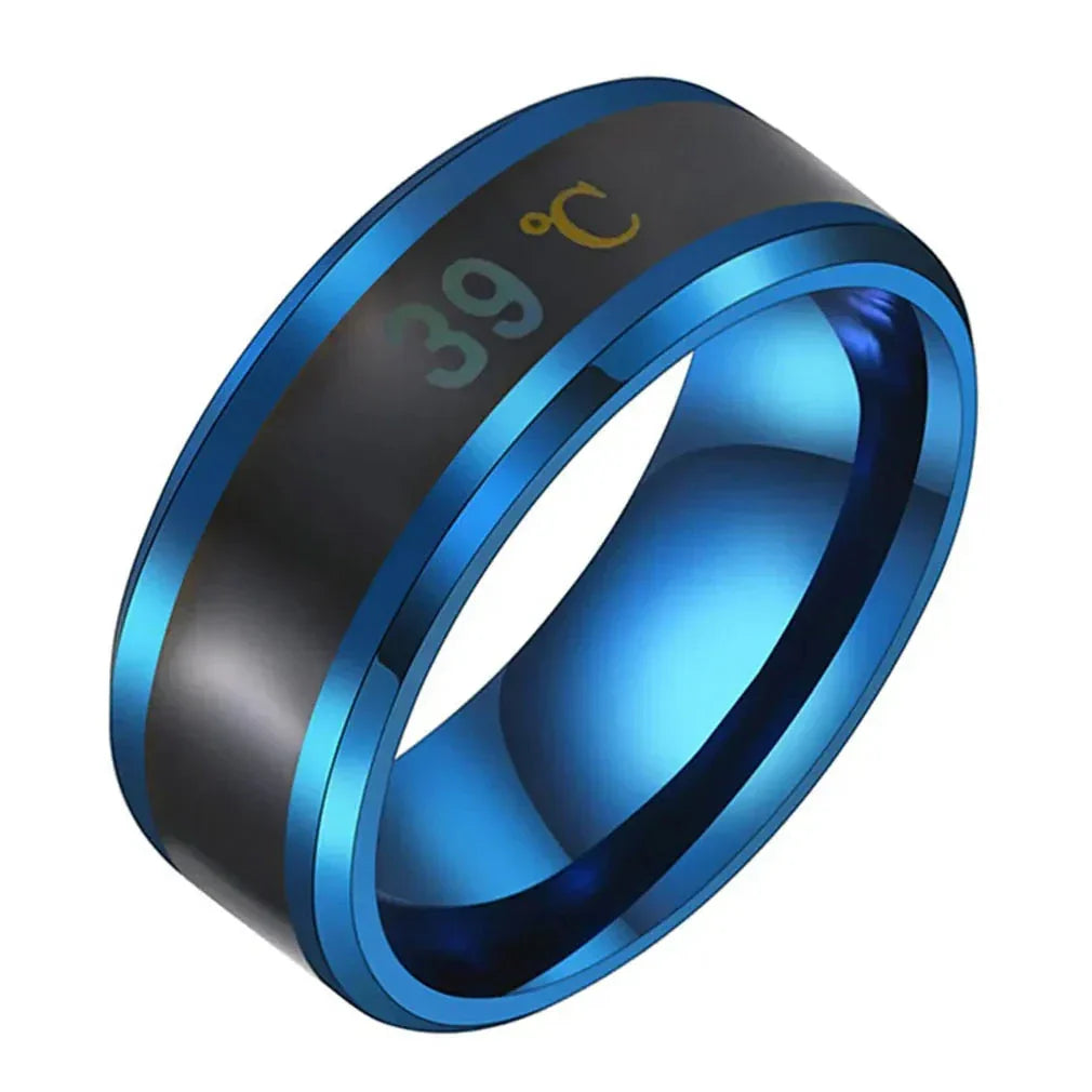 Smart Temperature Ring | Real-Time Body Heat Indicator | Sleek and Comfortable Design