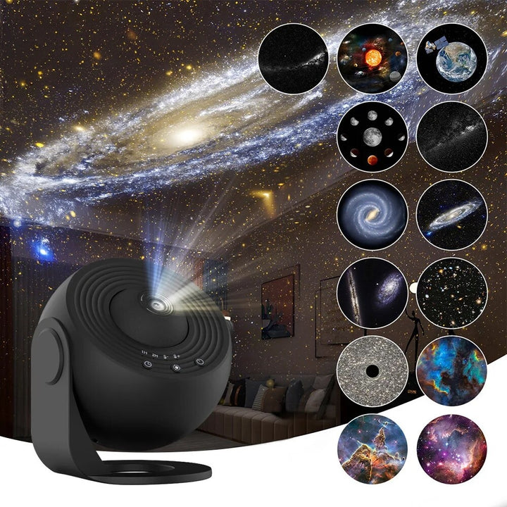 Home Planetarium Projector | 12 Galaxy Films | 360° Rotation & Timer Function