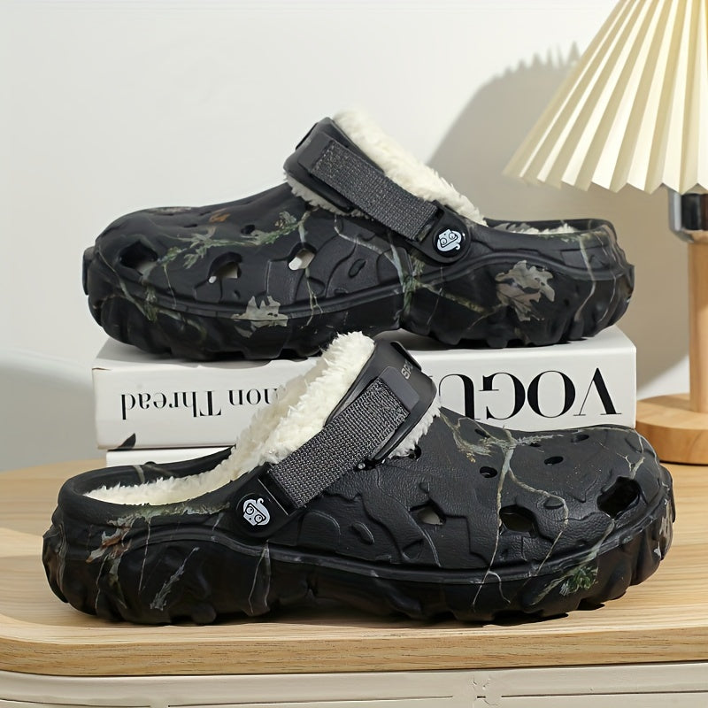 Unisex Winter Clogs | Warm Lined Slippers | Faux Fur Interior & Non-Slip EVA Sole