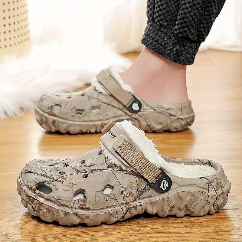 Unisex Winter Clogs | Warm Lined Slippers | Faux Fur Interior & Non-Slip EVA Sole