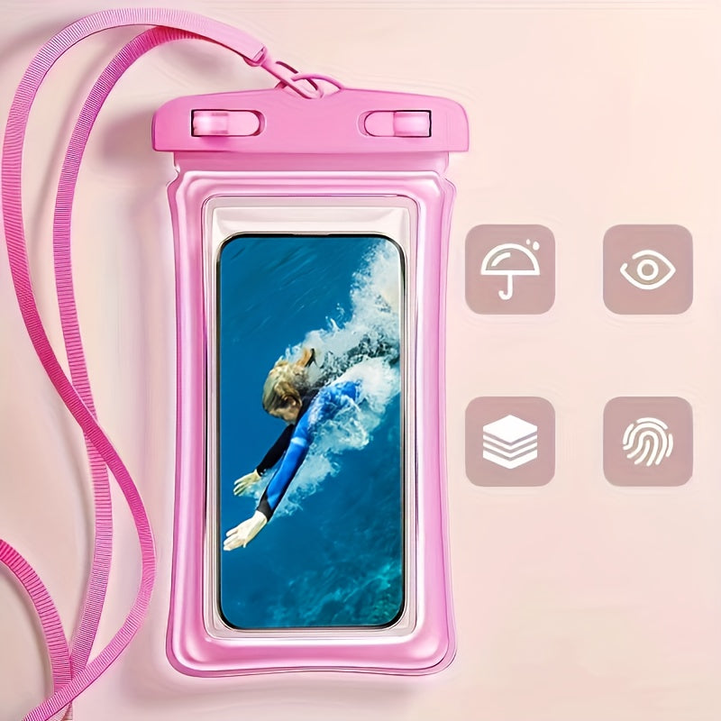 Waterproof Phone Pouch | Neck Strap & Universal Fit for Travel and Beach