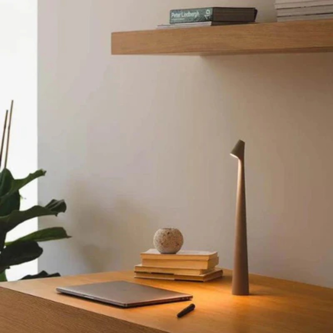 Wireless Scandinavian LED Table Lamp | Rechargeable Touch-Control Design