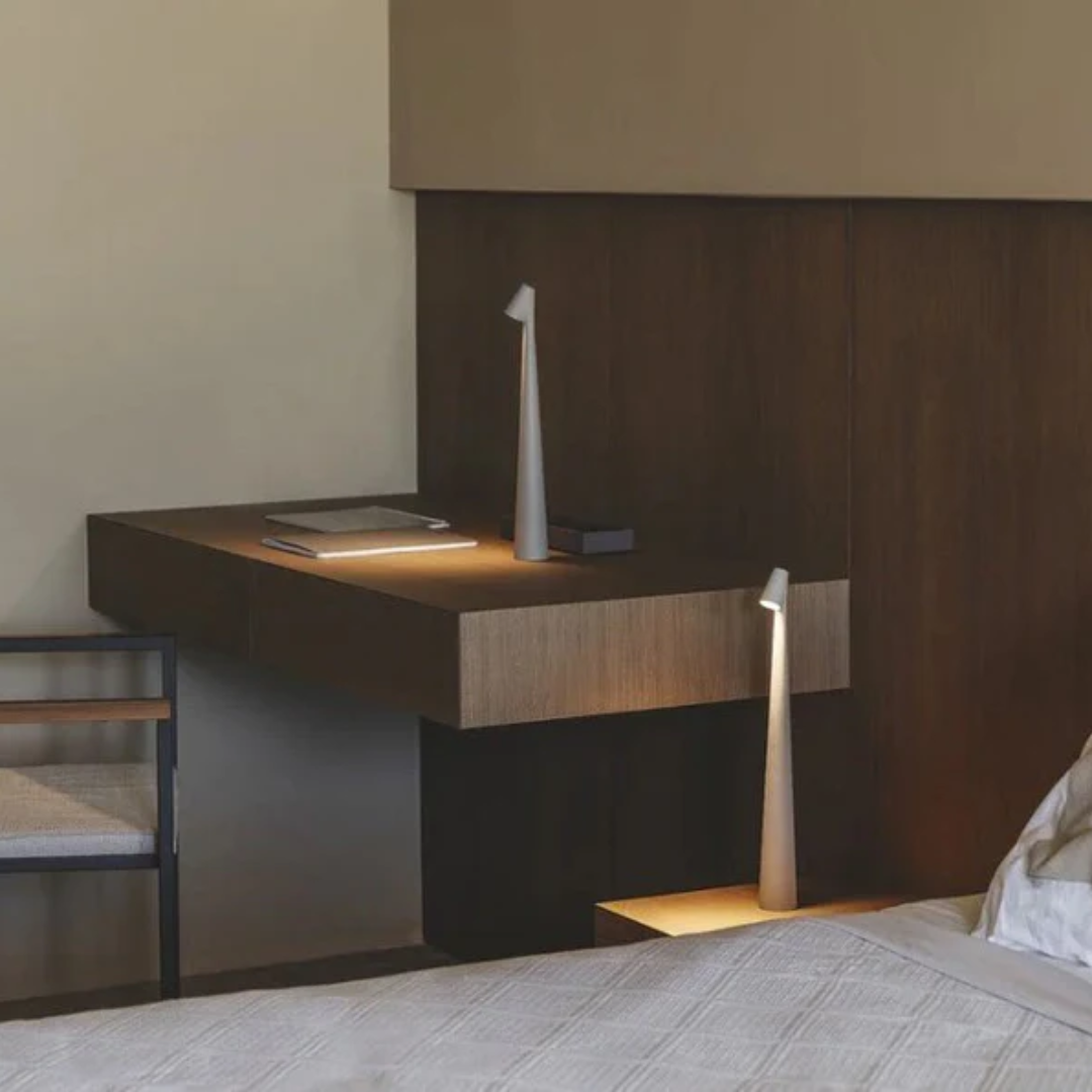 Wireless Scandinavian LED Table Lamp | Rechargeable Touch-Control Design