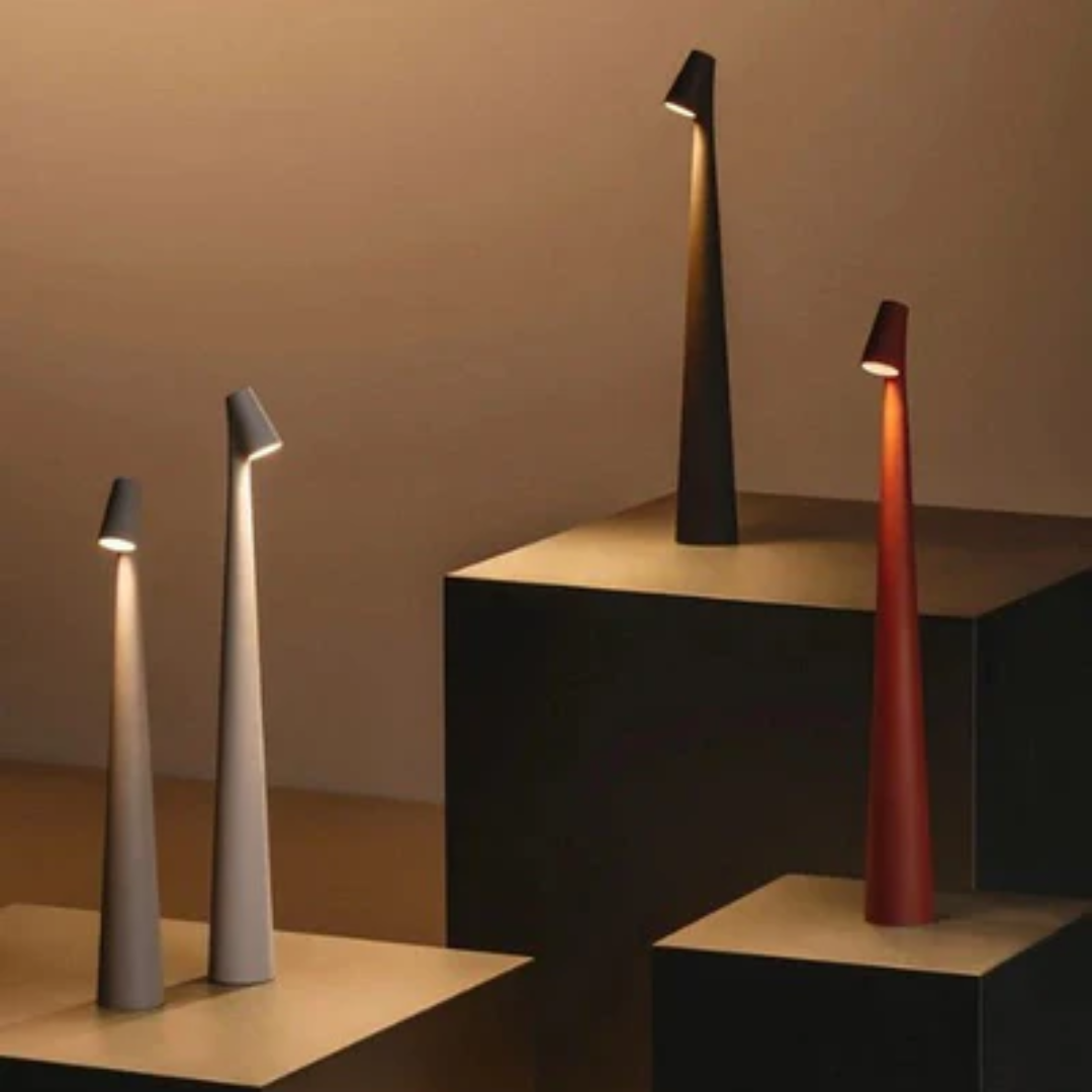 Wireless Scandinavian LED Table Lamp | Rechargeable Touch-Control Design