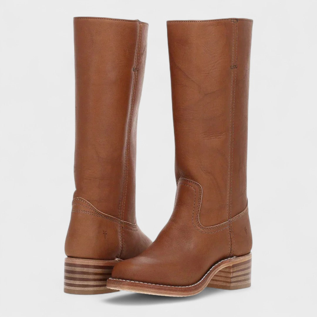 Women’s Classic Cowboy Boots | Western Stitch Detail | Durable Block Heel