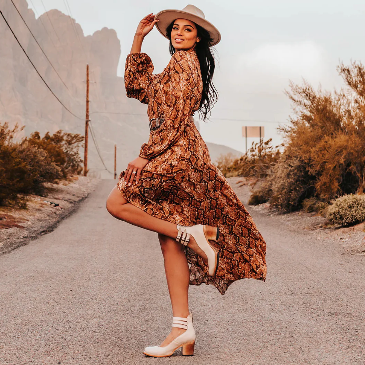 Women’s Vintage Leather Heels | Pointed Toe | Cushioned Insole