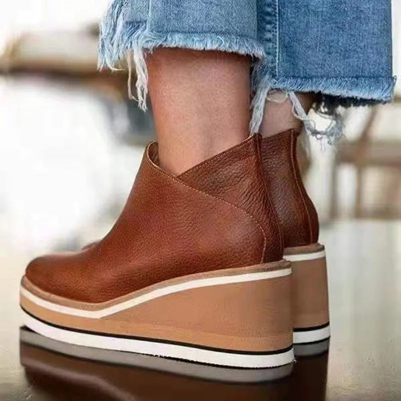 Women’s Waterproof Ankle Boots | Side Zipper Design | Warm Lined Interior