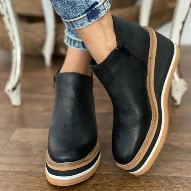 Women’s Waterproof Ankle Boots | Side Zipper Design | Warm Lined Interior