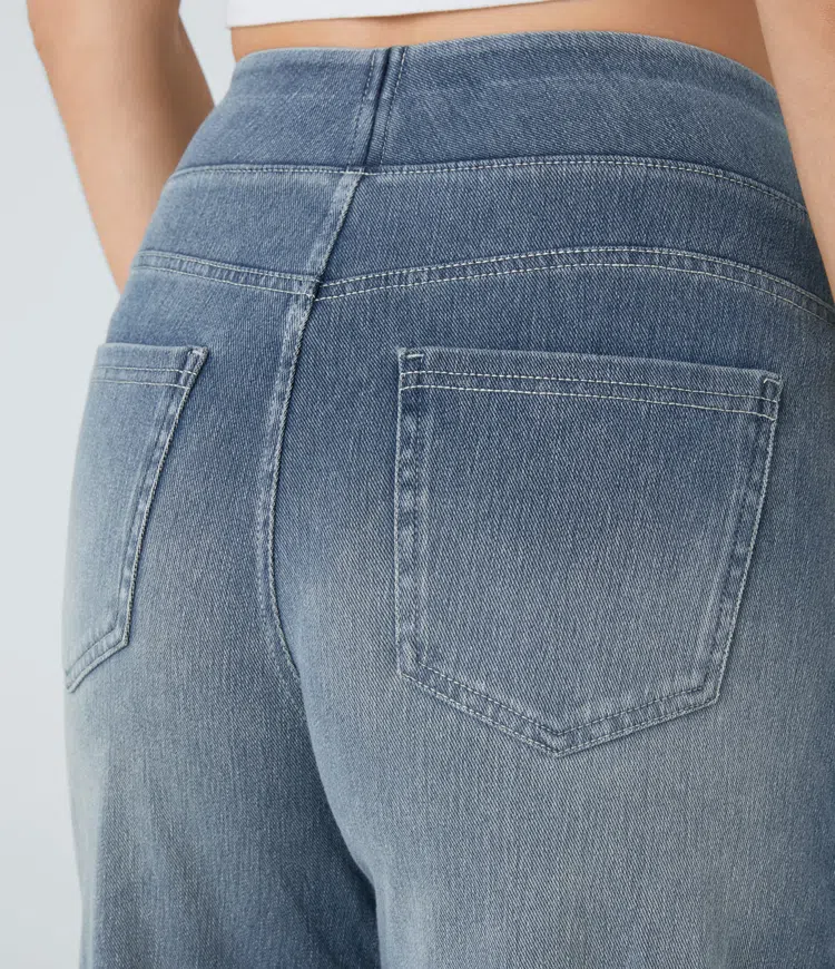 Women’s Relaxed Fit Wide-Leg Jeans | High-Waist | Stretch Denim Comfort