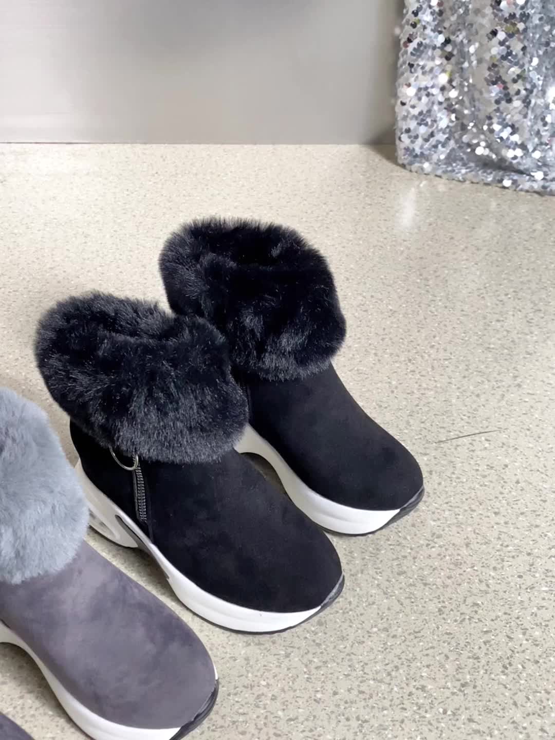 Women’s Cozy Lined Winter Boots | Wedge Comfort Design | Anti-Slip Sole