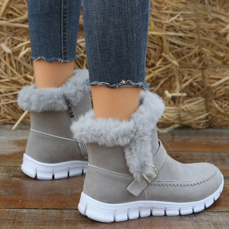 Women’s Plush Winter Snow Boots | Warm Lined | Slip-On Design
