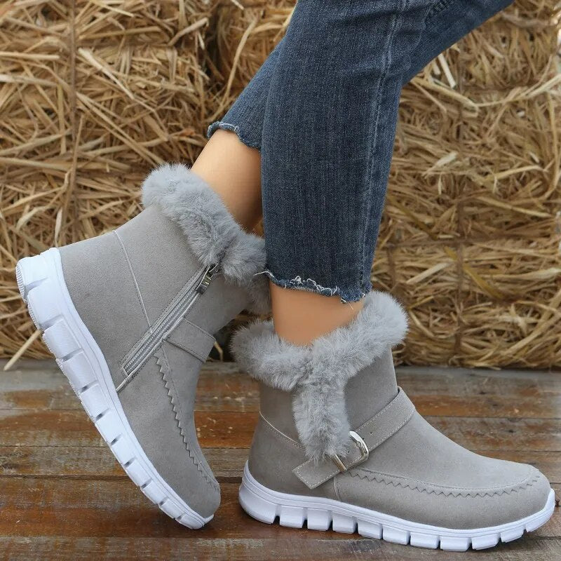 Women’s Plush Winter Snow Boots | Warm Lined | Slip-On Design