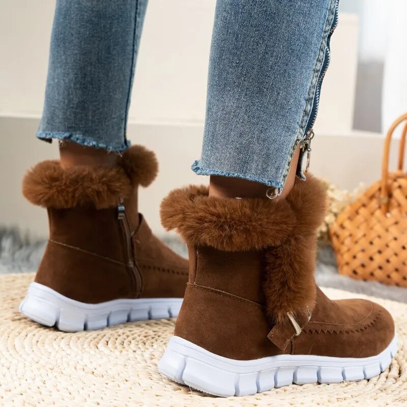 Women’s Plush Winter Snow Boots | Warm Lined | Slip-On Design
