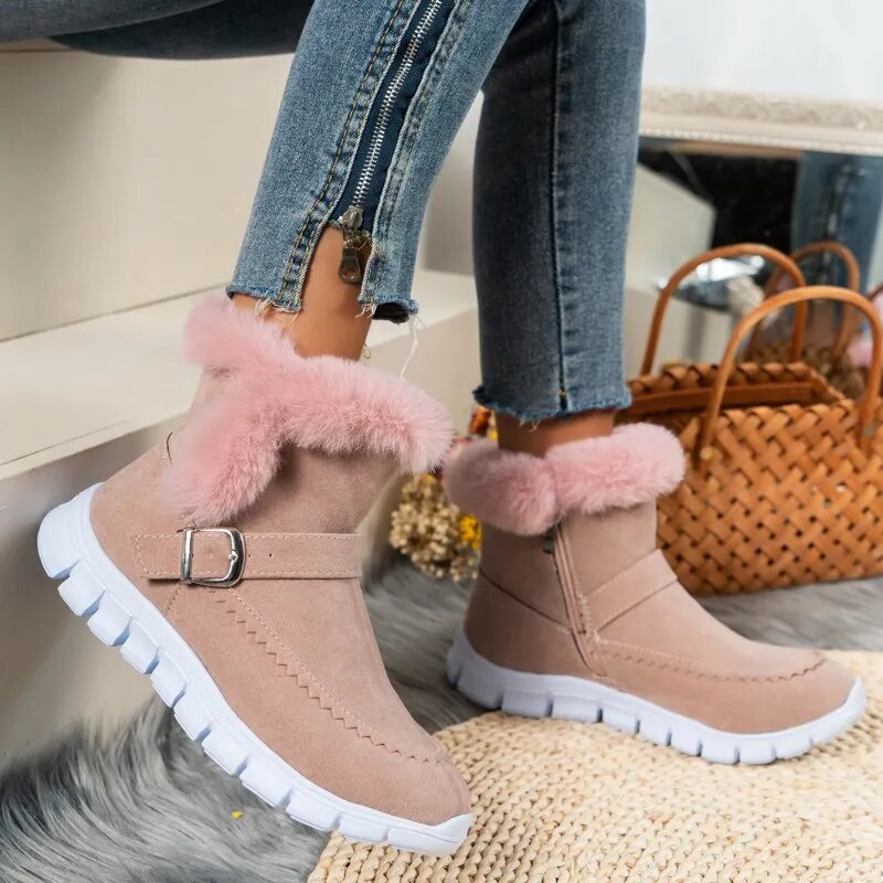 Women’s Plush Winter Snow Boots | Warm Lined | Slip-On Design