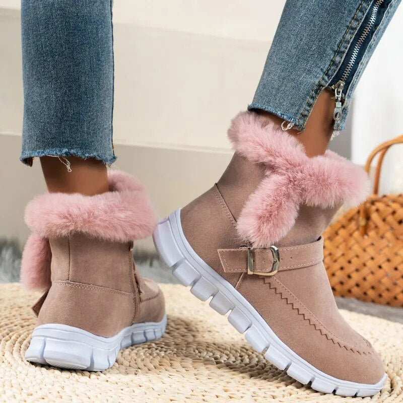 Women’s Plush Winter Snow Boots | Warm Lined | Slip-On Design