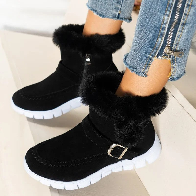 Women’s Plush Winter Snow Boots | Warm Lined | Slip-On Design