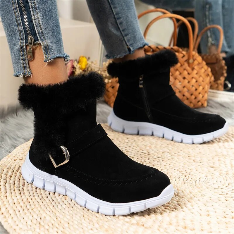 Women’s Plush Winter Snow Boots | Warm Lined | Slip-On Design