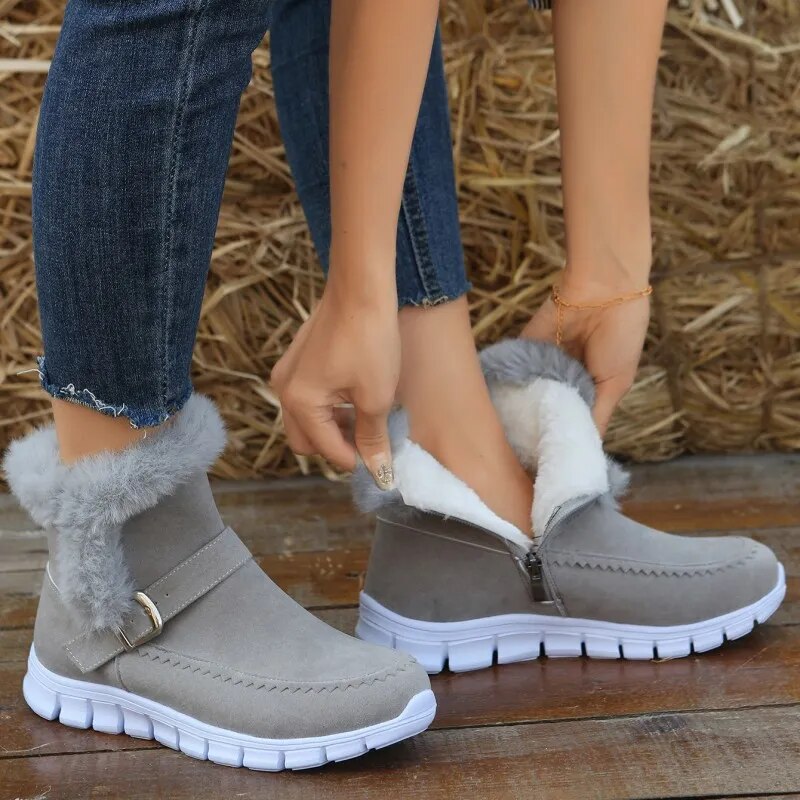 Women’s Plush Winter Snow Boots | Warm Lined | Slip-On Design
