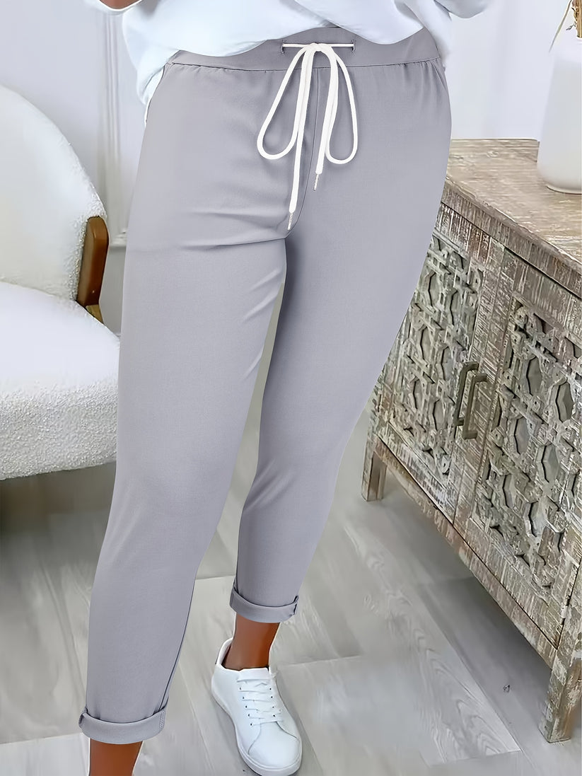 Women’s Drawstring Trousers | Soft Stretch Fabric | Relaxed Fit