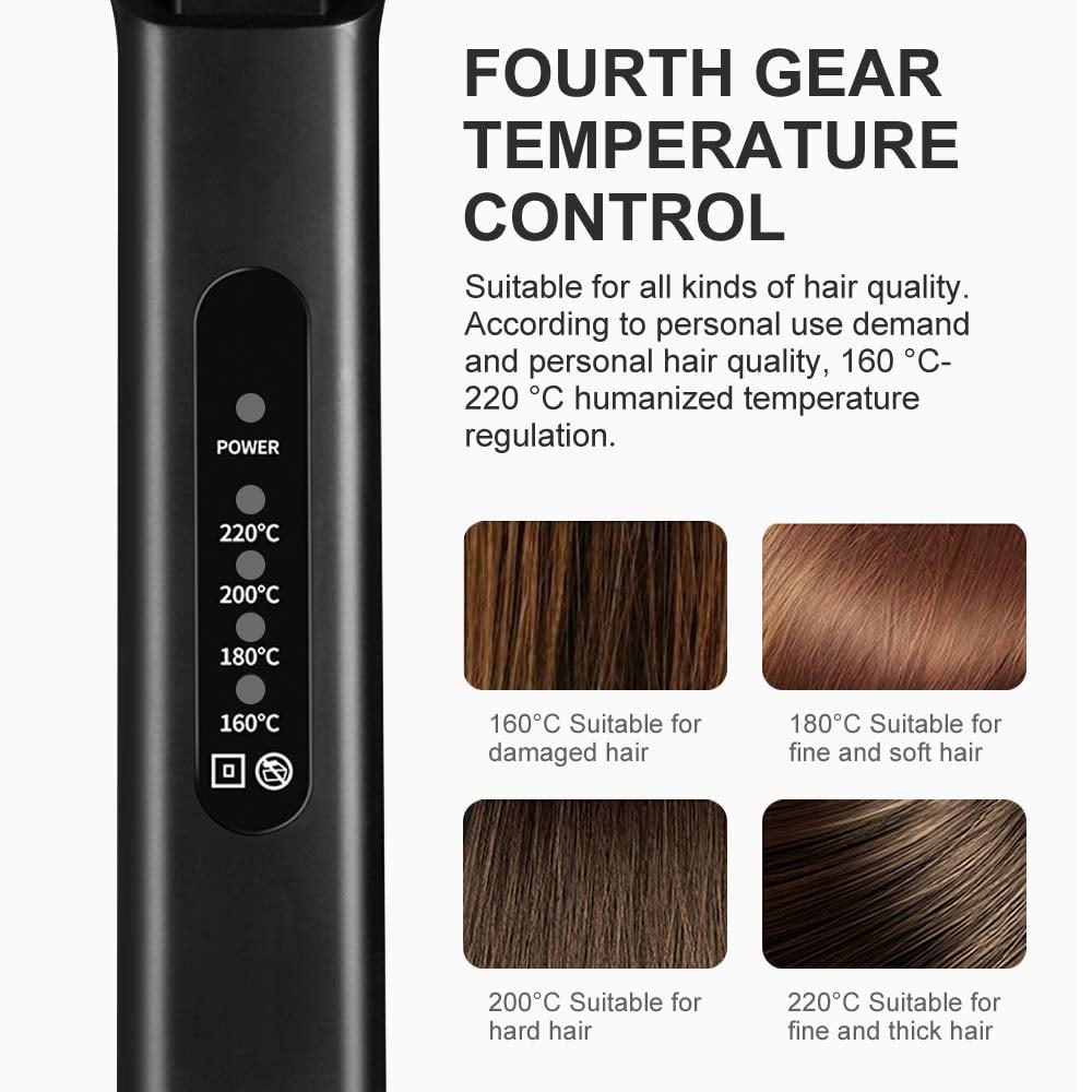 Ceramic Steam Hair Straightener | Tourmaline Ionic Flat Iron | Anti-Frizz & Fast Heating
