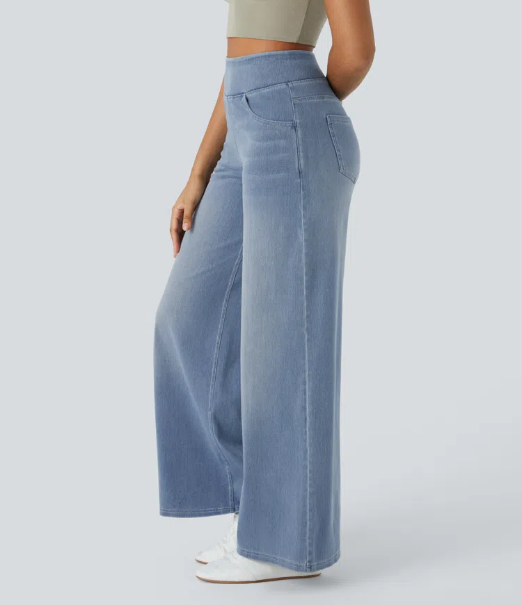Women’s Relaxed Fit Wide-Leg Jeans | High-Waist | Stretch Denim Comfort