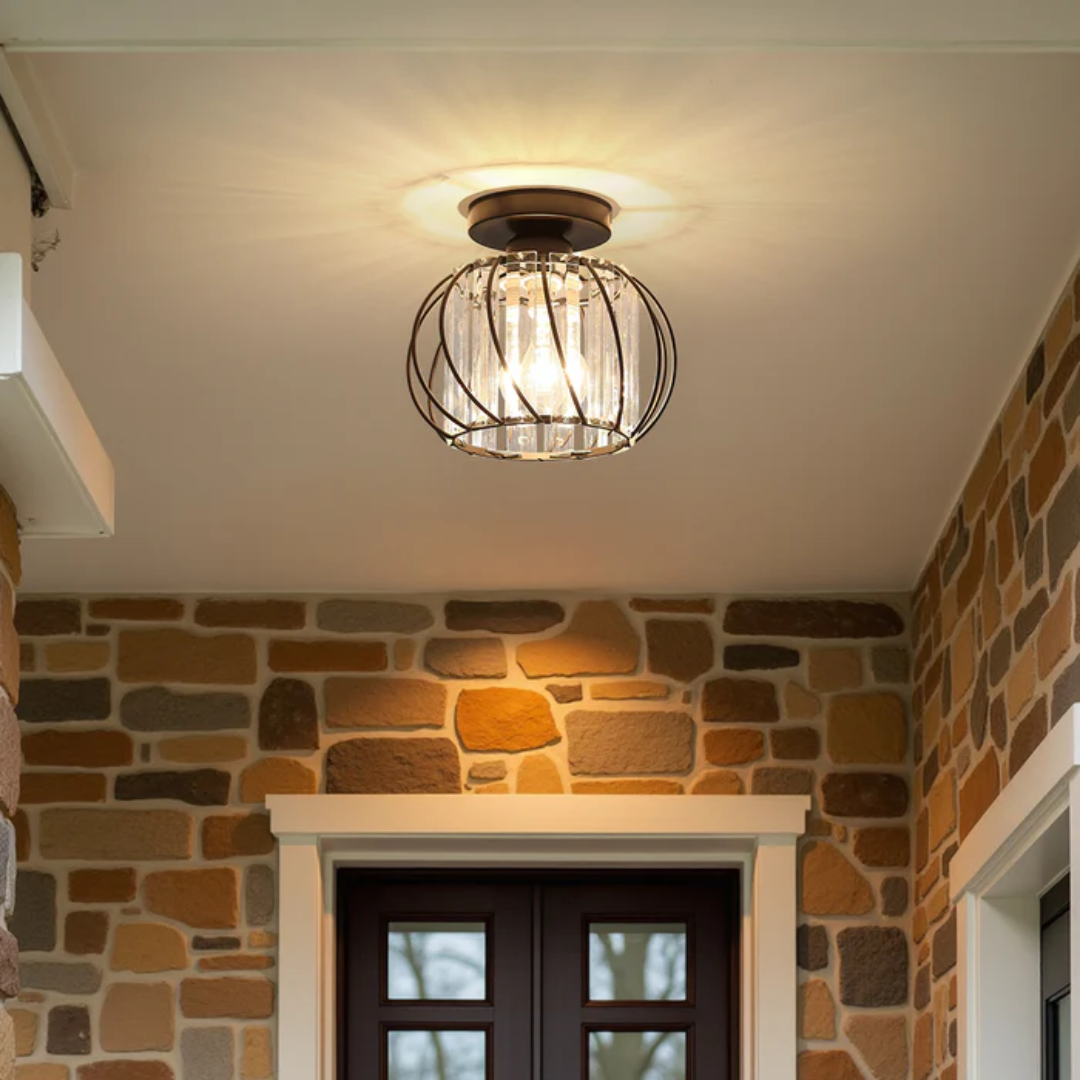 Modern Glass Ceiling Light | Elegant Design for Living Rooms and Bedrooms