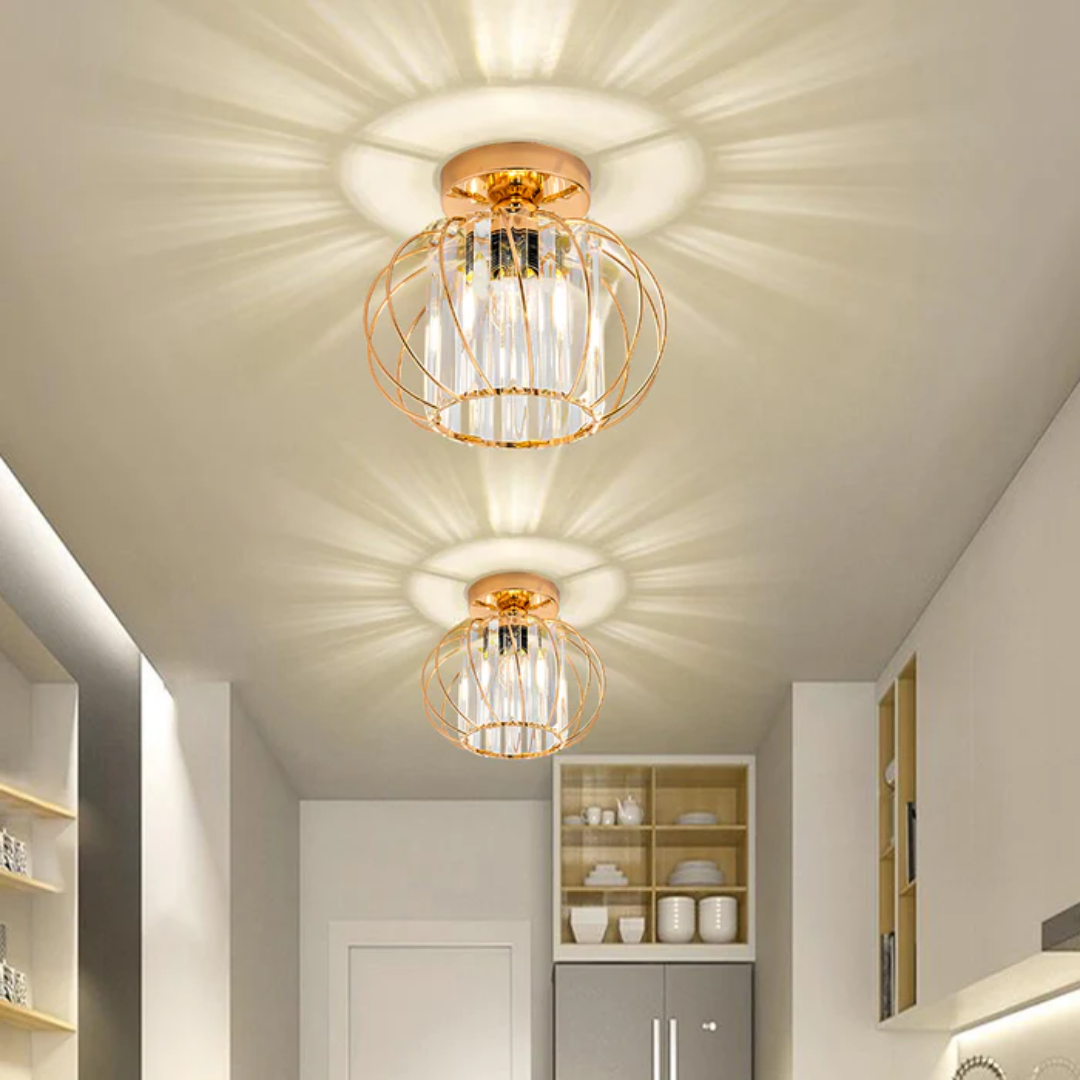Modern Glass Ceiling Light | Elegant Design for Living Rooms and Bedrooms