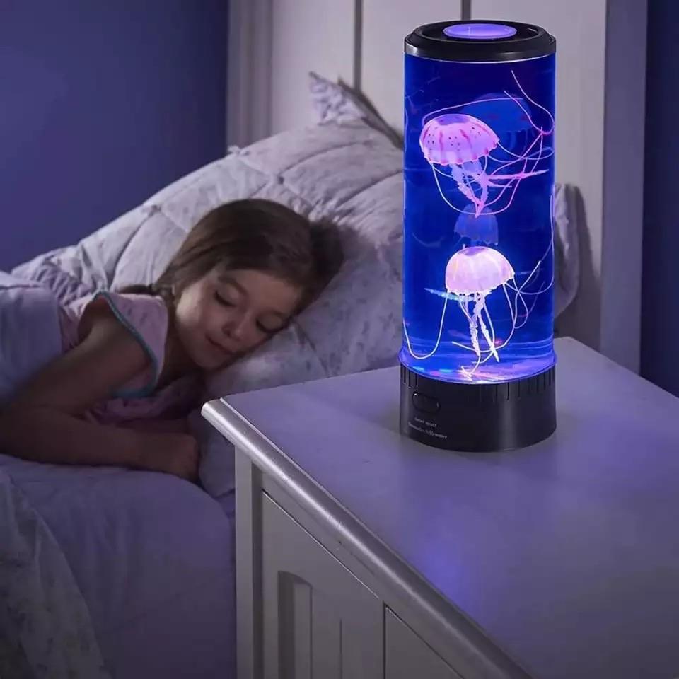 LED Jellyfish Aquarium Lamp | Color Changing Night Light | Relaxing Sensory Lamp