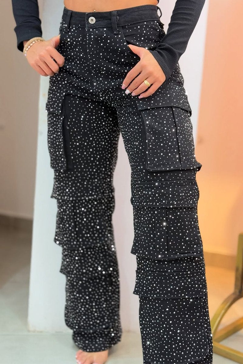 Women’s High-Waisted Wide-Leg Jeans | Relaxed Fit | Multi-Pocket Design
