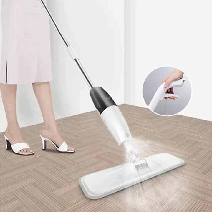 Spray Mop with Refillable Bottle | 360° Swivel Head | Reusable Microfiber Cleaning Pad