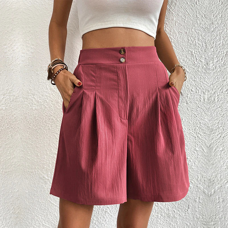 Women’s High-Waist Cargo Shorts | Stretch Fabric | Multi-Pocket Design
