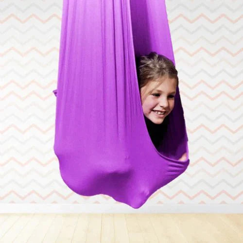 Sensory Swing for Kids | Stretch Fabric | Indoor & Outdoor Use | 39×110 in